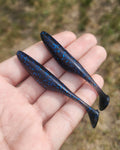 BLACK AND BLUE FLAKE 3.5" Finesse Swimbait (6 Pack)