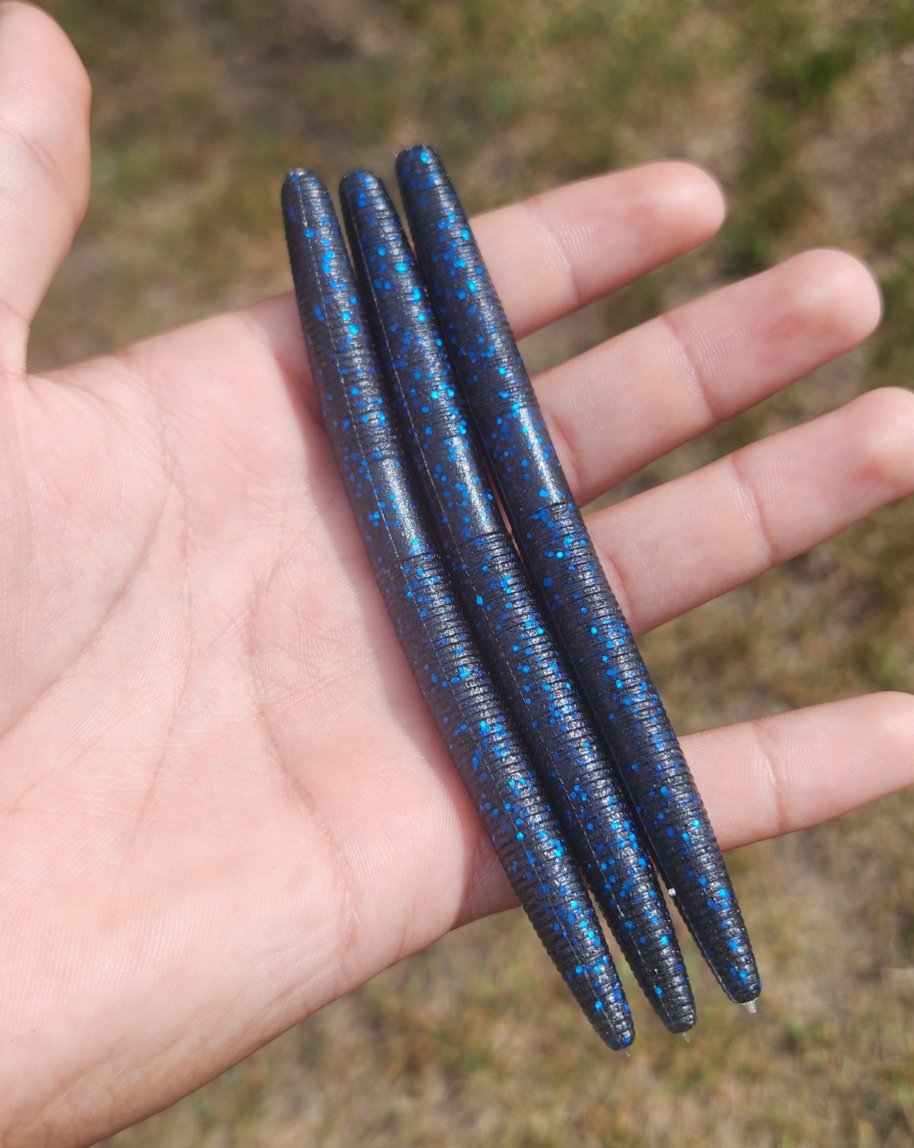BLACK AND BLUE FLAKE 5" Stick Bait (6 Pack)